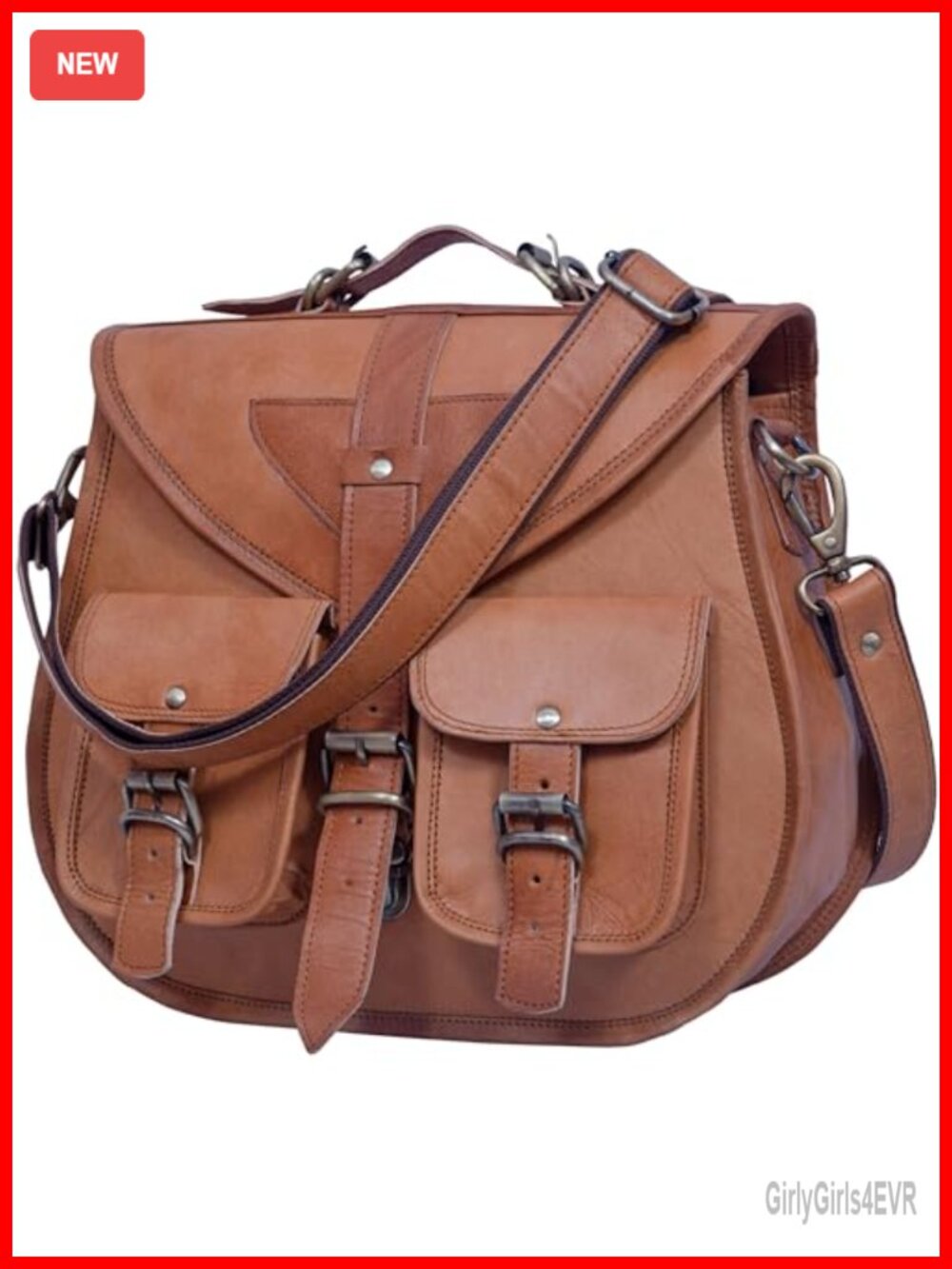 Genuine Leather Messenger Bag Satchel Crossbody Purse for Women